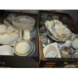 TWO TRAYS OF CERAMICS TO INCLUDE COLCLOUGH CHINA