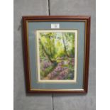 A FRAMED AND GLAZED WATERCOLOUR ENTITLED 'COLOURS OF SUMMER' BY JEAN BYATT