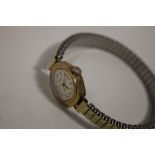 A LADIES 9CT GOLD EVERITE WRISTWATCH