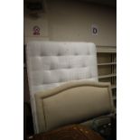 A DOUBLE DIVAN BED WITH HEADBOARD