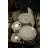 A TRAY OF ART DECO FASHION PATTERN SOLIAN WARE DINNERWARE