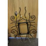 A LARGE CAST METAL WALL HANGING MENU HOLDER, H 120 cm x W 90 cm