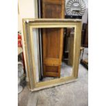 A LARGE 19TH CENTURY GILTWOOD PICTURE FRAME, acanthus moulded detail, rebate 110 x 84 cm