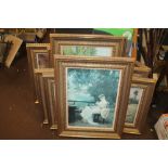 A LARGE QUANTITY OF ASSORTED GILT FRAMED PRINTS