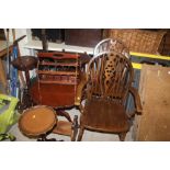 A QUANTITY OF ASSORTED FURNITURE TO INCLUDE TABLES, CHAIRS ETC