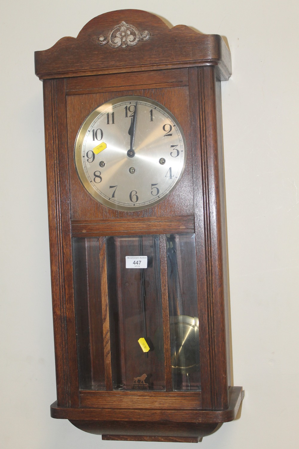 A HANGING WALL CLOCK