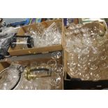 THREE TRAYS OF ASSORTED GLASS WARE