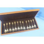 A CASED SET OF HALLMARKED SILVER, THE ROYAL SOCIETY FOR THE PROTECTION OF BIRDS SPOONS