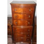 A MAHOGANY CHEST ON CHEST