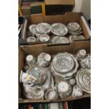 TWO TRAYS OF INDIAN TREE TEA AND DINNER WARE