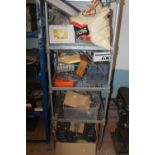 A LARGE QUANTITY OF ASSORTED TOOLS (CONTAINED IN FOUR SHELVES, SHELVING NOT INCLUDED)