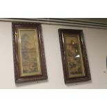 TWO FRAMED AND GLAZED PRINTS DEPICTING RIVERSIDE SCENES