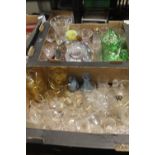 TWO TRAYS OF ASSORTED GLASS WARE