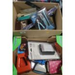 A QUANTITY OF ASSORTED STATIONARY ITEMS ETC