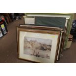 A QUANTITY OF ASSORTED PICTURES AND PRINTS TO INCLUDE RUSSELL FLINT PRINTS