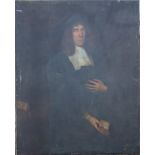 ENGLISH SCHOOL (XVIII). Portrait of Rev. John Owen D.D., oil on canvas, unframed, 27 x 102 cm S/