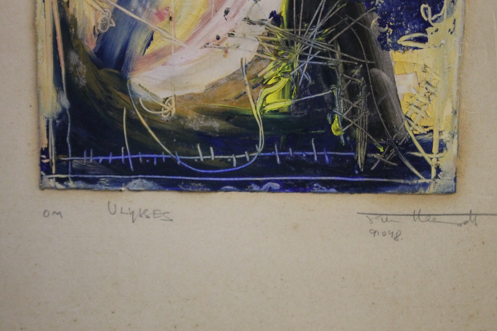 A TWENTIETH CENTURY MODERNIST COMPOSITION 'ULYSSES', inscribed, indistinctly signed in pencil - Image 4 of 6