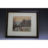 MICHAEL CRAWLEY (XX-XXI). 'Le Ponte Saint Denis', signed lower right, watercolour, framed and