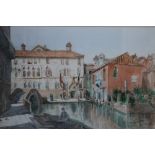 ANN MANLY, Twentieth century British school 'Off the Beaten Track, Rio Malcanton, Venice' see verso,