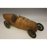 AN ALPHA ROMEO P2 MODEL RACING CAR, probably by CIJ of France, original paint work well worn but