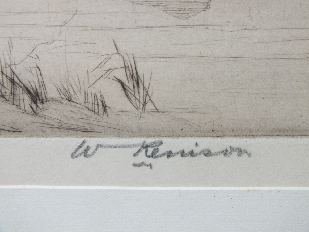 WILLIAM RENISON (1893-1938). A pair of mountainous wooded lake scenes, one signed in pencil lower - Image 6 of 8