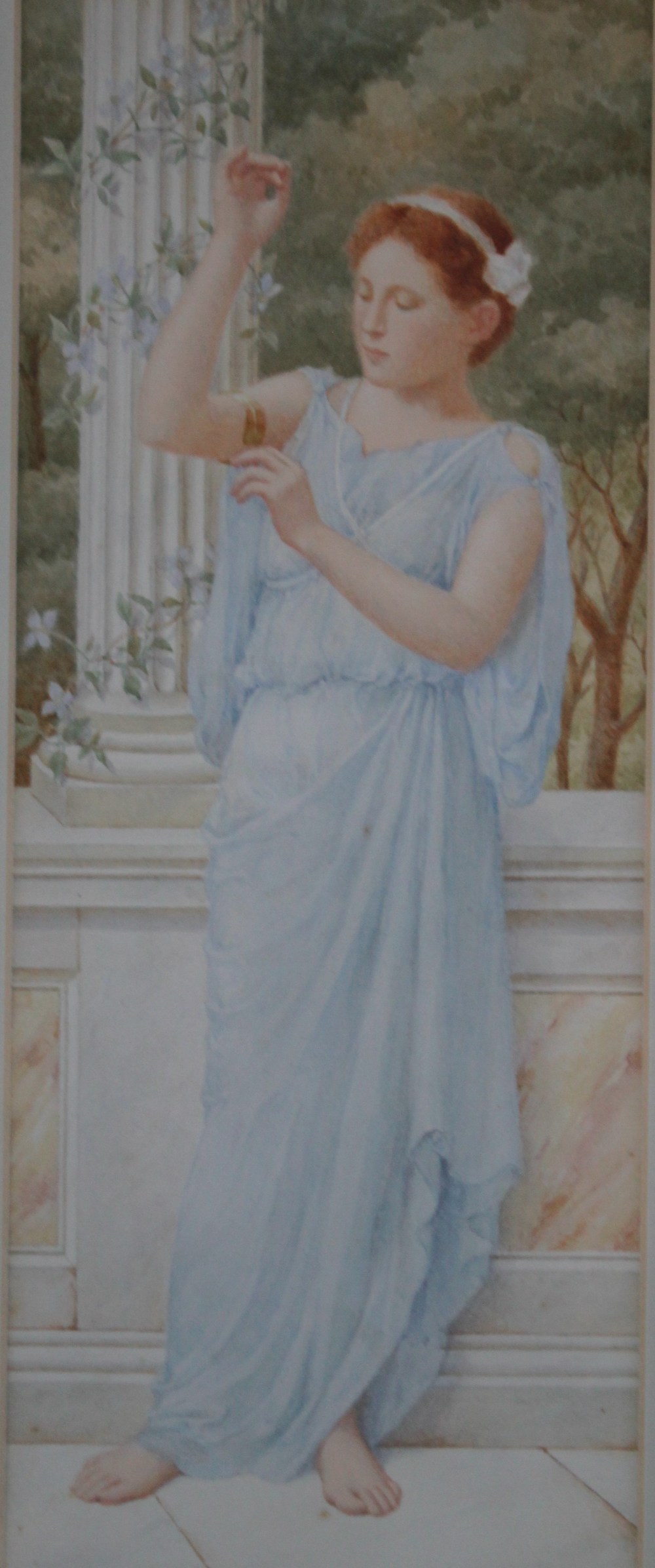 RENE HALL-BOLT. English school, young woman in Grecian dress admiring an amulet, 'The New Amulet', - Image 4 of 6