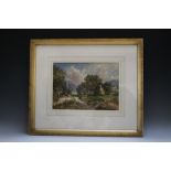 J J HUGHES (XX). 'On the Severn, Shropshire', signed lower right, watercolour, gilt framed and