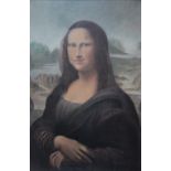 T. S. KIRBY (XX-XXI). Portrait of Mona Lisa, signed lower right, oil on canvas, framed, 60 x 39 cm