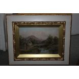 A VINCENT (XX). Country scenes with figures, signed lower right, oils on canvas, a pair, gilt framed