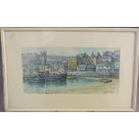 W. SANDS. A 20th century harbour scene, 'The Harbour St. Ives', signed lower right, watercolour,