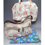 THREE CATH KIDSTON LADIES BAGS, comprising an oilcloth shoulder / shopper bag W 39 cm x D 13 cm, H