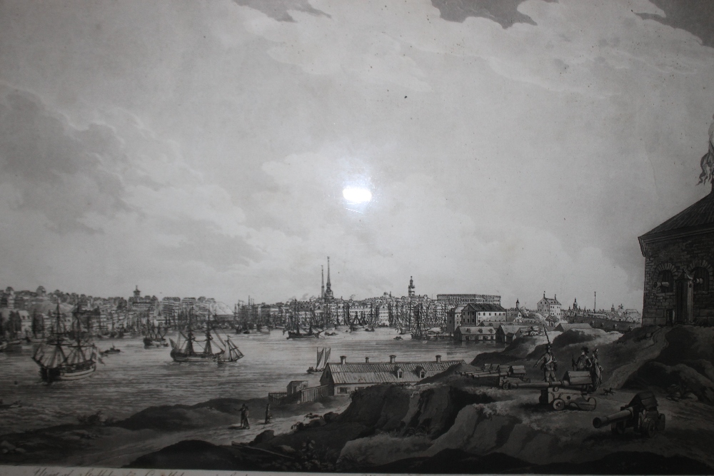 JOHAN FREDERIK MARTIN (1755-1816). Swedish school, pair of Stockholm harbour scene, inscribed, - Image 6 of 6