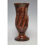 A TRIBAL PITCAIRN ISLAND TYPE VASE, H 19 cm