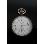 A VINTAGE POCKET WATCH, having two subsidiary dials, Dia 4.75 cm
