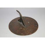 A 19TH CENTURY TYPE BRONZE CIRCULAR SUNDIAL, Dia 15 cm