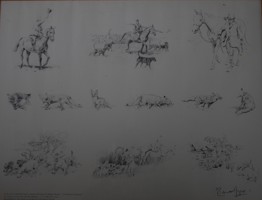 MICHAEL LYNE (1912-1989). Studies from some of the artist's original drawings for Daphne Moore's 'In - Image 3 of 4
