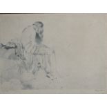 WILLIAM NEWNHAM MONTAUGE ORPEN (1878-1931). Irish school, study of a female semi-nude sitting on a