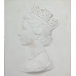 ARNOLD MACHIN (1911-1999). An original plaster cast depicting Her Majesty Queen Elizabeth II for the
