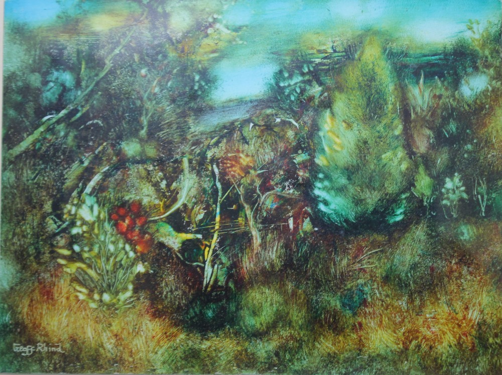 GEOFF RHIND. Twentieth century Irish school, impressionist landscape 'The View from the Studio,