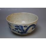 A CHINESE CRACKLE GLAZE STYLE BOWL, Dia 12.5 cm