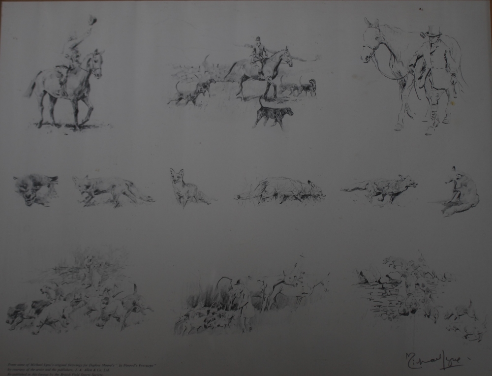 MICHAEL LYNE (1912-1989). Studies from some of the artist's original drawings for Daphne Moore's 'In - Image 4 of 4