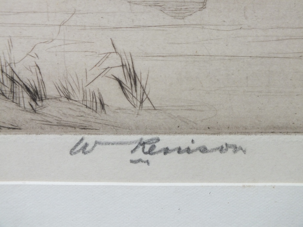 WILLIAM RENISON (1893-1938). A pair of mountainous wooded lake scenes, one signed in pencil lower - Image 5 of 8