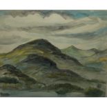 EMMANUEL LEVY (1900-1986). An impressionist mountainous lake scene, signed lower left,