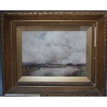 ADAM EDWIN PROCTOR (1864-1913). an impressionist stormy river landscape, signed and dated 1912 lower