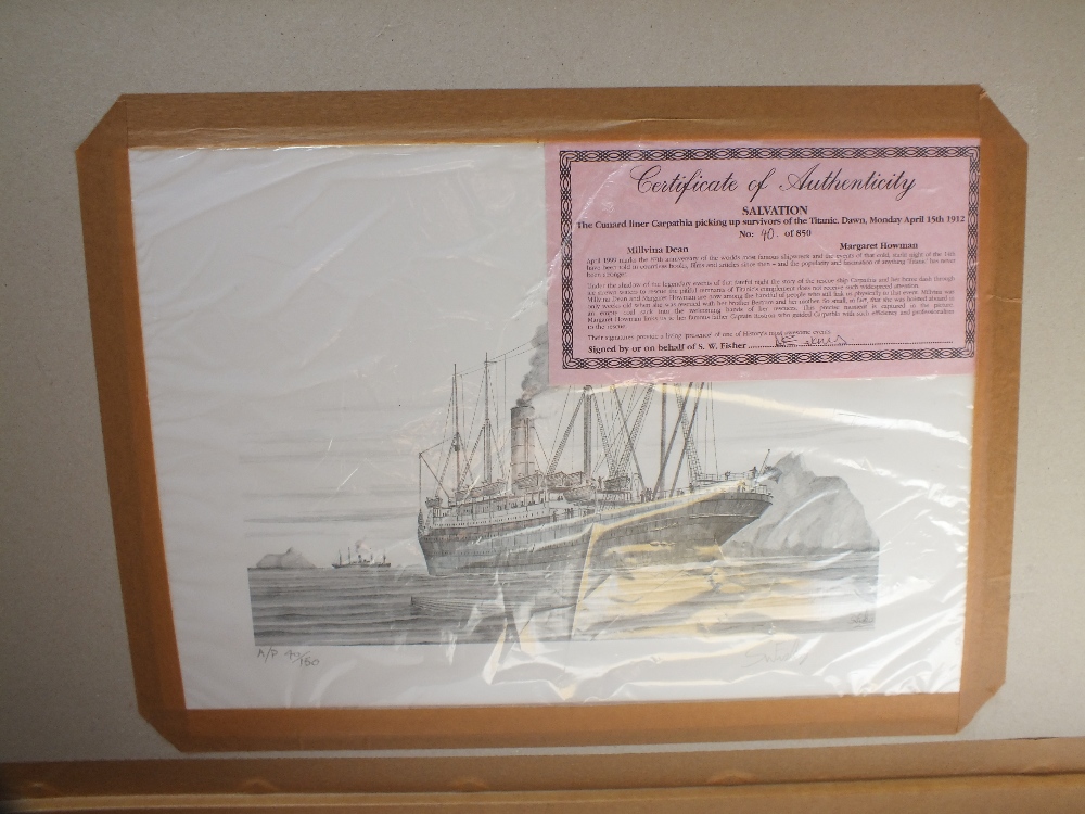 TITANIC INTEREST - AFTER S.W.FISHER, 'Salvation', signed to the border in pencil by the artist and - Image 9 of 18