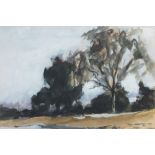 ATTRIBUTED TO DUDLEY HARDY (1866-1922). An impressionist wooded landscape, unsigned, watercolour,