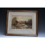 ATTRIBUTED TO PHILIP MITCHELL (1814-1898). 'On the Tavy', unsigned, watercolour, gilt framed and