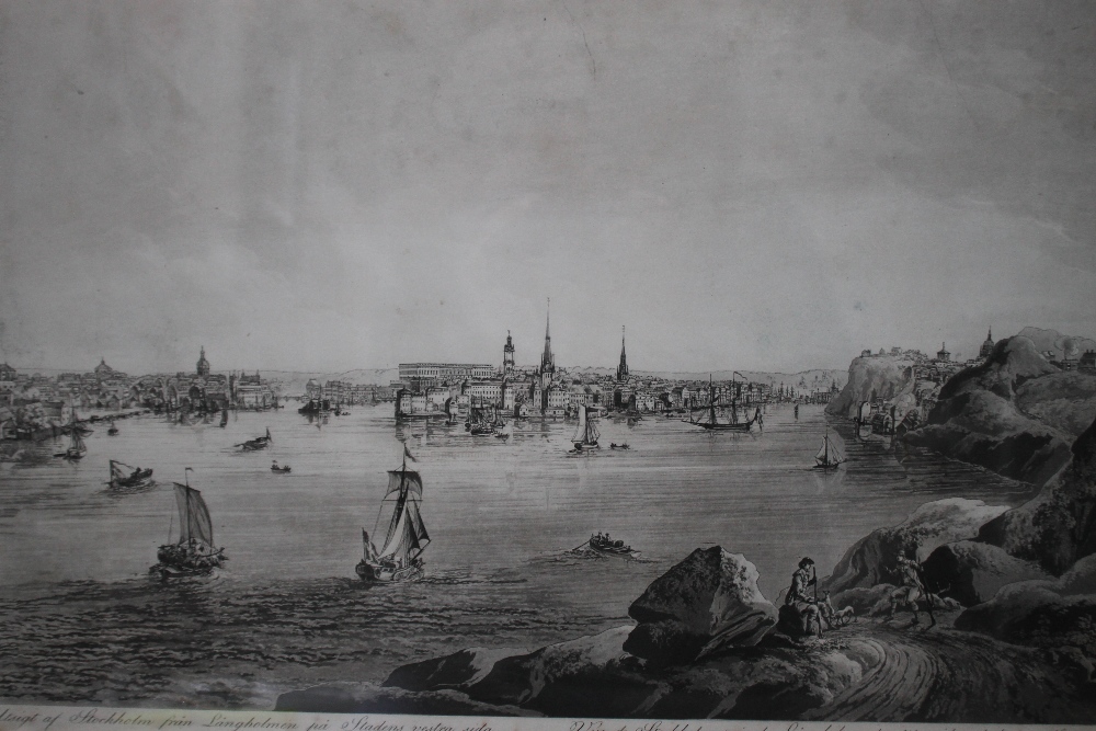 JOHAN FREDERIK MARTIN (1755-1816). Swedish school, pair of Stockholm harbour scene, inscribed, - Image 4 of 6