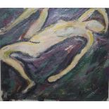 ABSTRACT SCHOOL (XX-XXI). Abstract study of a figure, signed lower right but indistinct, oils,