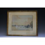 FRANK SHERWIN (1896-1985). 'The Thames at Bourne End', signed lower right, watercolour, gilt